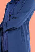 Tesettür giyim LACİVERT GENİŞ KOL DÜĞMELİ CEKET 6304