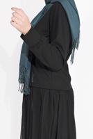 Tesettür giyim SİYAH TÜL DETAYLI CEKET 8116 