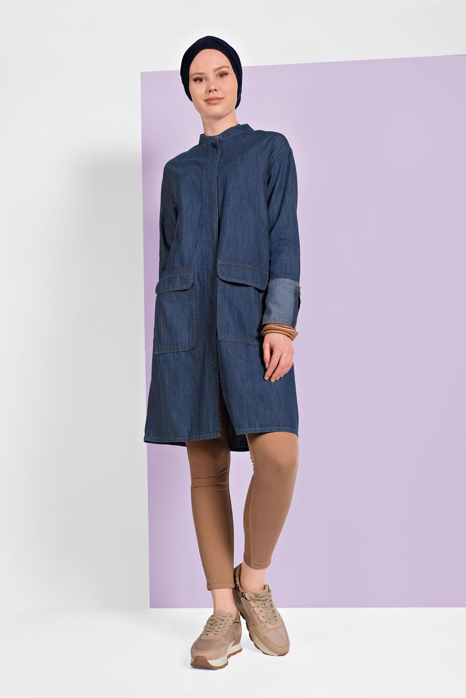 Hijab clothing BLUE DENIM JACKET 9304