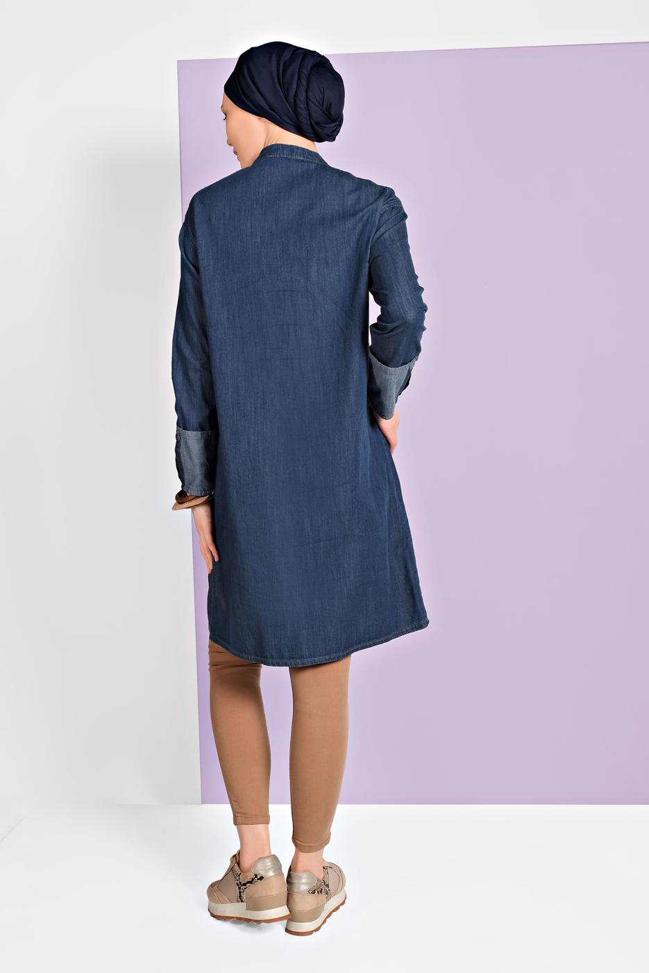 Hijab clothing BLUE DENIM JACKET 9304