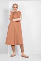 Vêtements hijab BRUN SURVÊTEMENT RAYÉ À CAPUCHE 9419