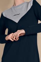 Tesettür giyim LACİVERT ÇİZGİ DETAYLI SPOR ELBİSE 0619