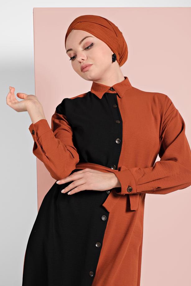 Hijab clothing  BUTTONED DRESS 901  - TRENDTESETTÜR