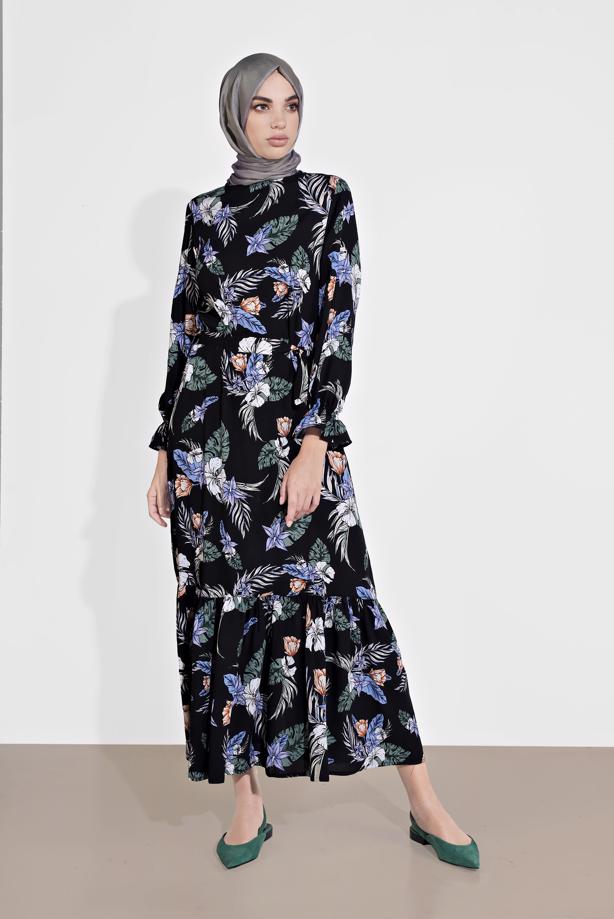Vêtements hijab  FLORAL PATTERNED DRESS 2003  - TRENDTESETTÜR