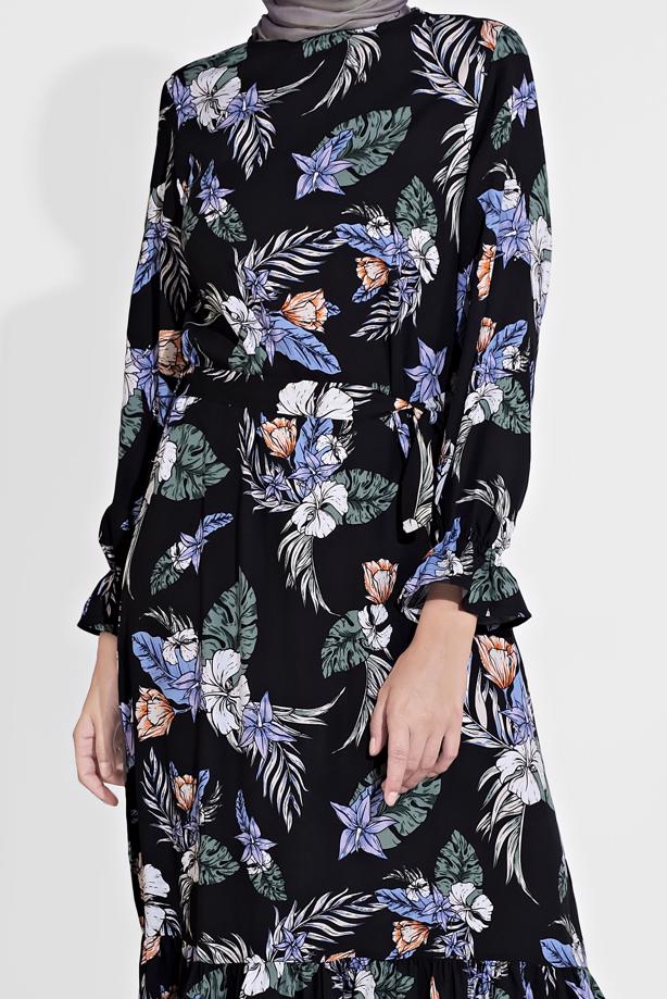Vêtements hijab  FLORAL PATTERNED DRESS 2003  - TRENDTESETTÜR