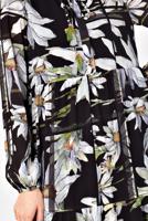 Tesettür giyim SİYAH ALVİNA ÇİÇEK DESENLİ SALAŞ ELBİSE 4932