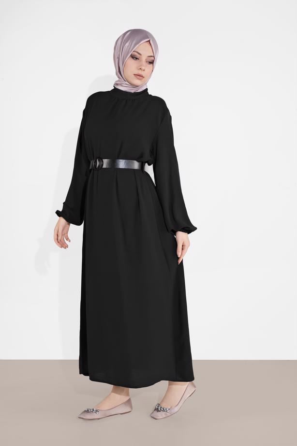 Vêtements hijab  BELTED DRESS 6951 - TRENDTESETTÜR