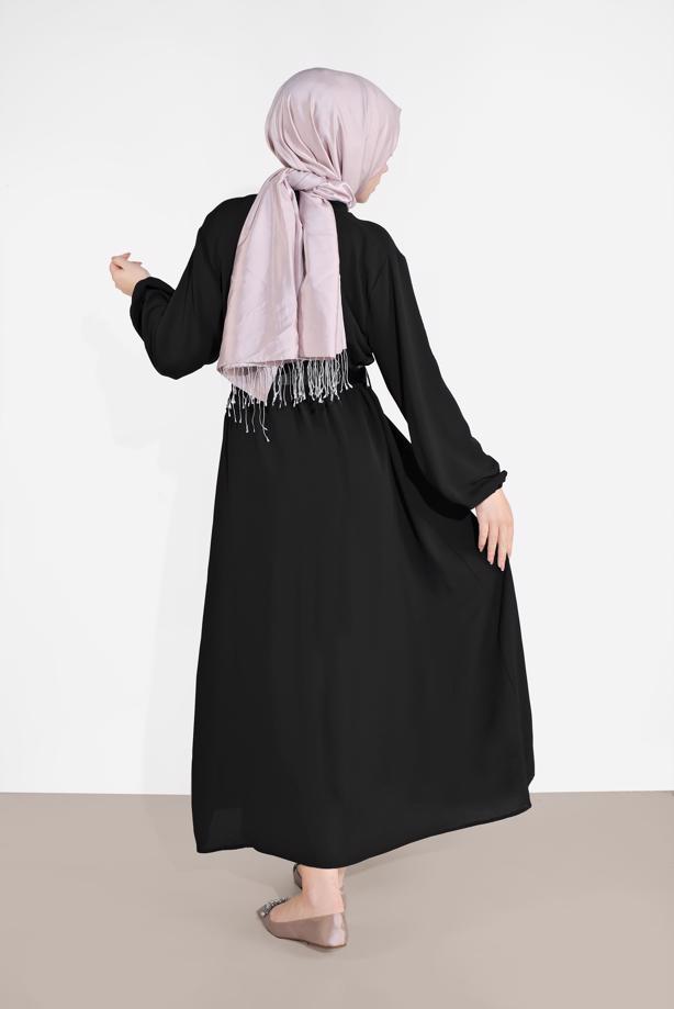 Vêtements hijab  BELTED DRESS 6951 - TRENDTESETTÜR