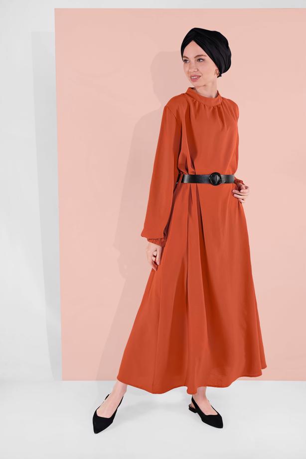 Vêtements hijab  BELTED DRESS 6951 - TRENDTESETTÜR