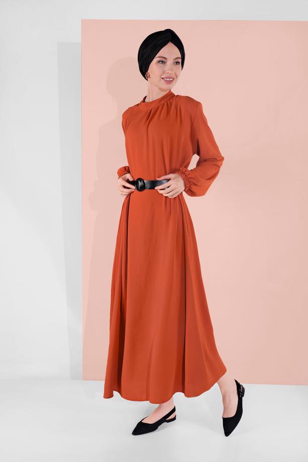 Vêtements hijab  BELTED DRESS 6951 - TRENDTESETTÜR