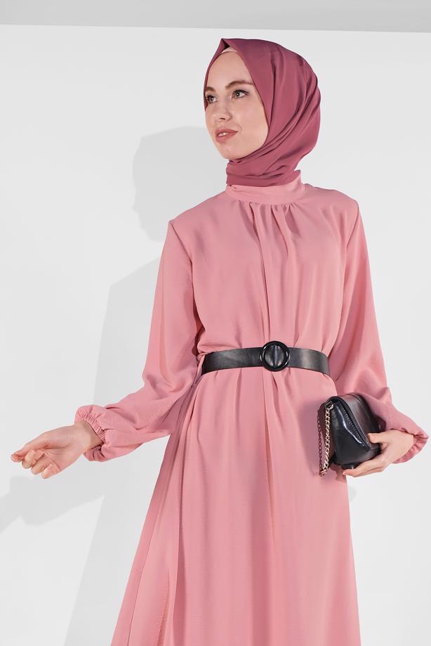 Vêtements hijab  BELTED DRESS 6951 - TRENDTESETTÜR