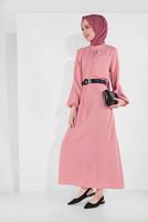 Vêtements hijab POUDRE ROBE AVEC CEINTURE 6951 