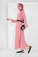 Vêtements hijab POUDRE ROBE AVEC CEINTURE 6951 