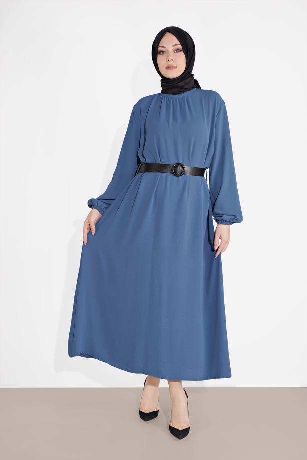 Vêtements hijab  BELTED DRESS 6951 - TRENDTESETTÜR
