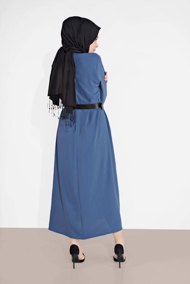 Vêtements hijab  BELTED DRESS 6951 - TRENDTESETTÜR