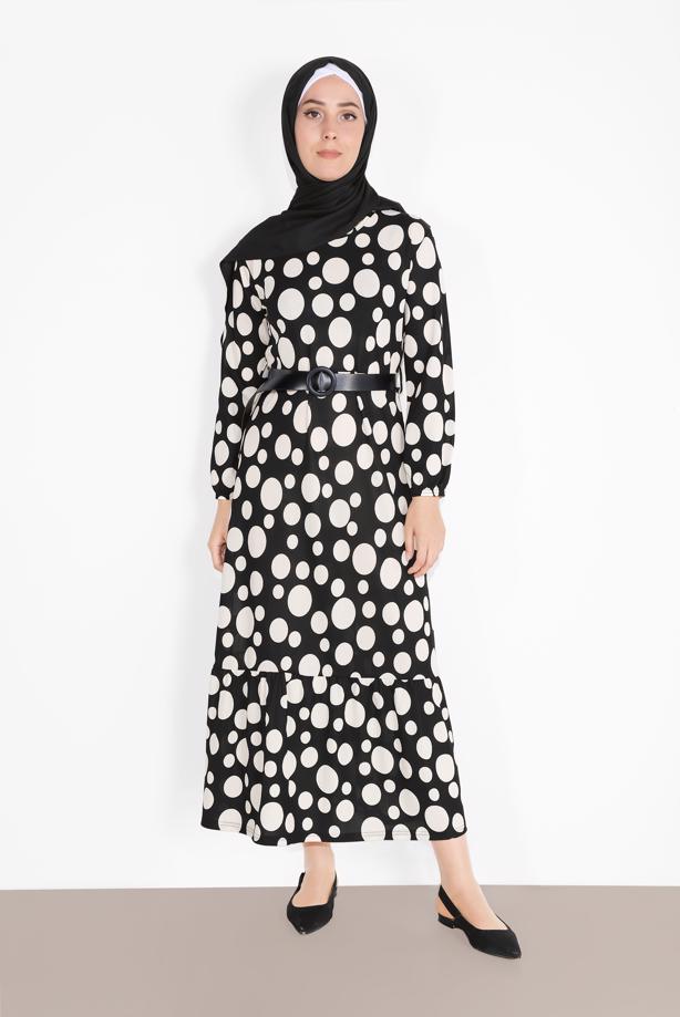Vêtements hijab  POLKADOT DRESS 7030  - TRENDTESETTÜR