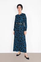 Vêtements hijab BLEU MARINE ROBE À POIS 7030