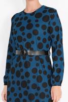 Vêtements hijab BLEU MARINE ROBE À POIS 7030