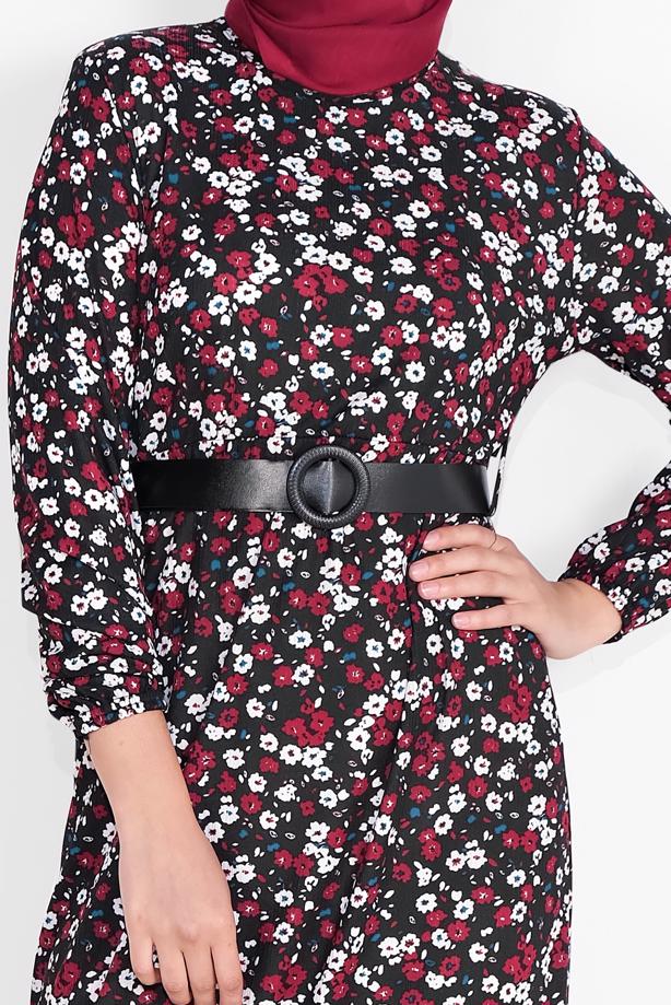 Vêtements hijab  COTTON FLORAL DRESS 8030  - TRENDTESETTÜR