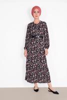 Vêtements hijab POUDRE ROBE EN COTON IMPRIMÉE FLEURI 8030