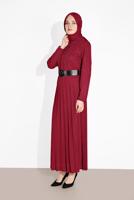 Vêtements hijab ROUGE JUPE EN BRILLANTE PLISSÉE 8804