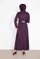 Hijab clothing PURPLE PLEATED SPARKLY DRESS 8804