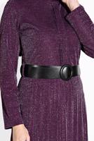Hijab clothing PURPLE PLEATED SPARKLY DRESS 8804