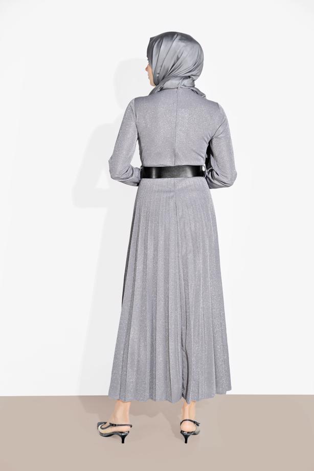 Vêtements hijab  PLEATED SPARKLY DRESS 8804 - TRENDTESETTÜR