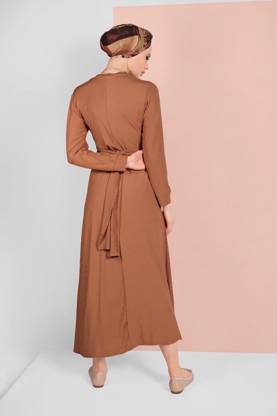 Vêtements hijab TABA ROBE TAILLE-NOUÉE 9115 