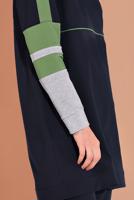 Tesettür giyim LACİVERT ŞERİTLİ İKİLİ PANTOLONLU EŞOFMAN TAKIMI 07104