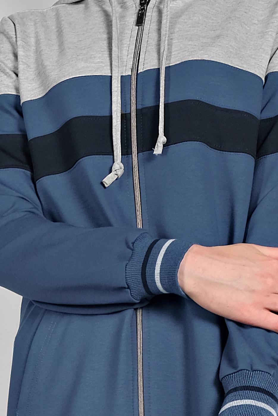 Tesettür giyim MAVİ FERMUARLI EŞOFMAN TAKIMI 25104