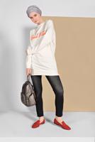 Hijab clothing ECRU PRINTED SWEATSHIRT 008