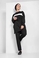 Tesettür giyim SİYAH ÇİZGİLİ EŞOFMAN TAKIM 138