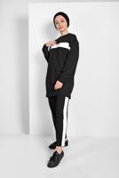 Tesettür giyim SİYAH ÇİZGİLİ EŞOFMAN TAKIM 138