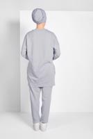 Tesettür giyim GRİ ÇİZGİLİ EŞOFMAN TAKIM 138