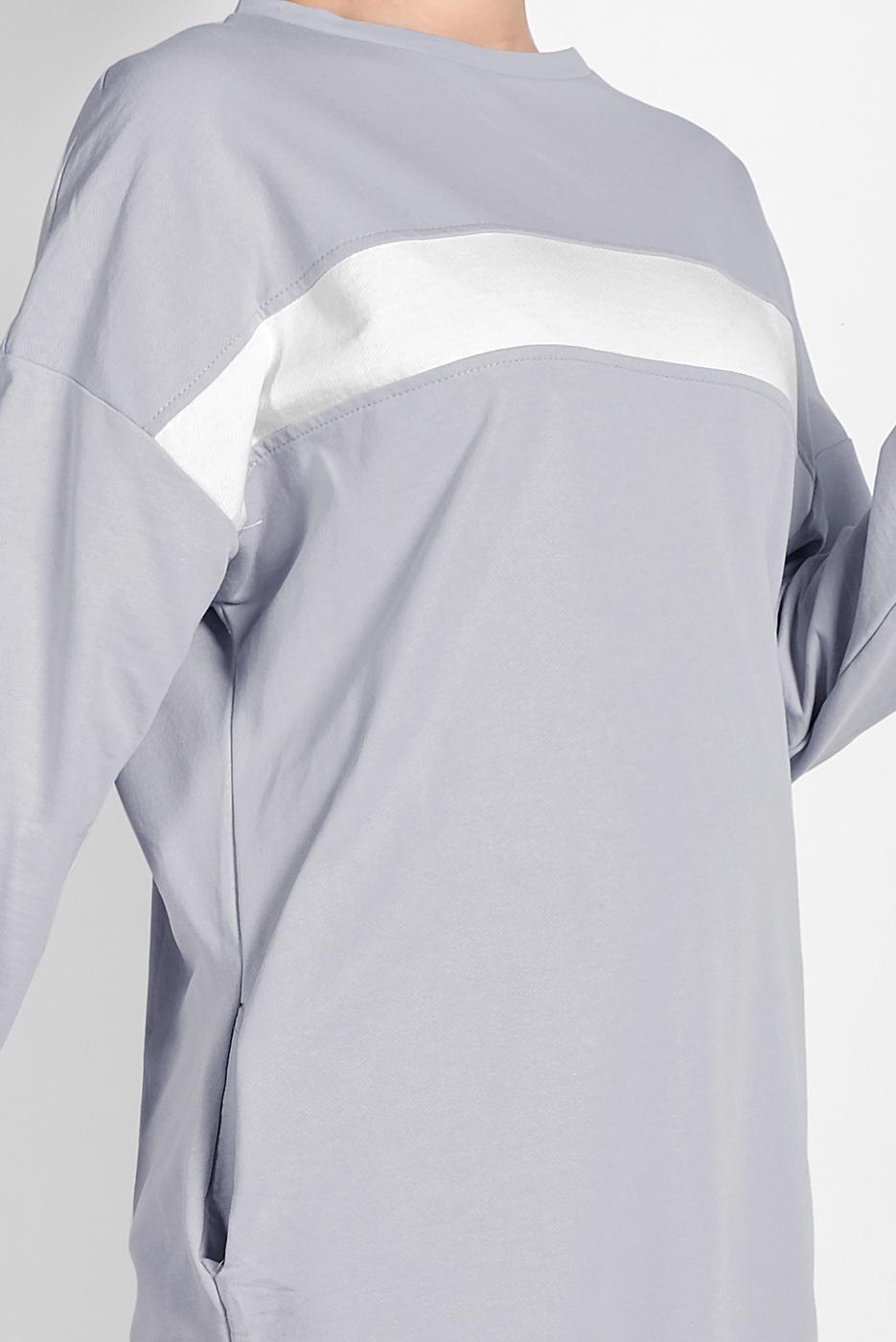 Tesettür giyim GRİ ÇİZGİLİ EŞOFMAN TAKIM 138