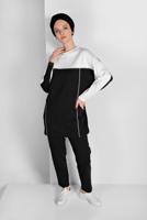 Tesettür giyim BEYAZ  İKİ RENKLİ EŞOFMAN TAKIM 238