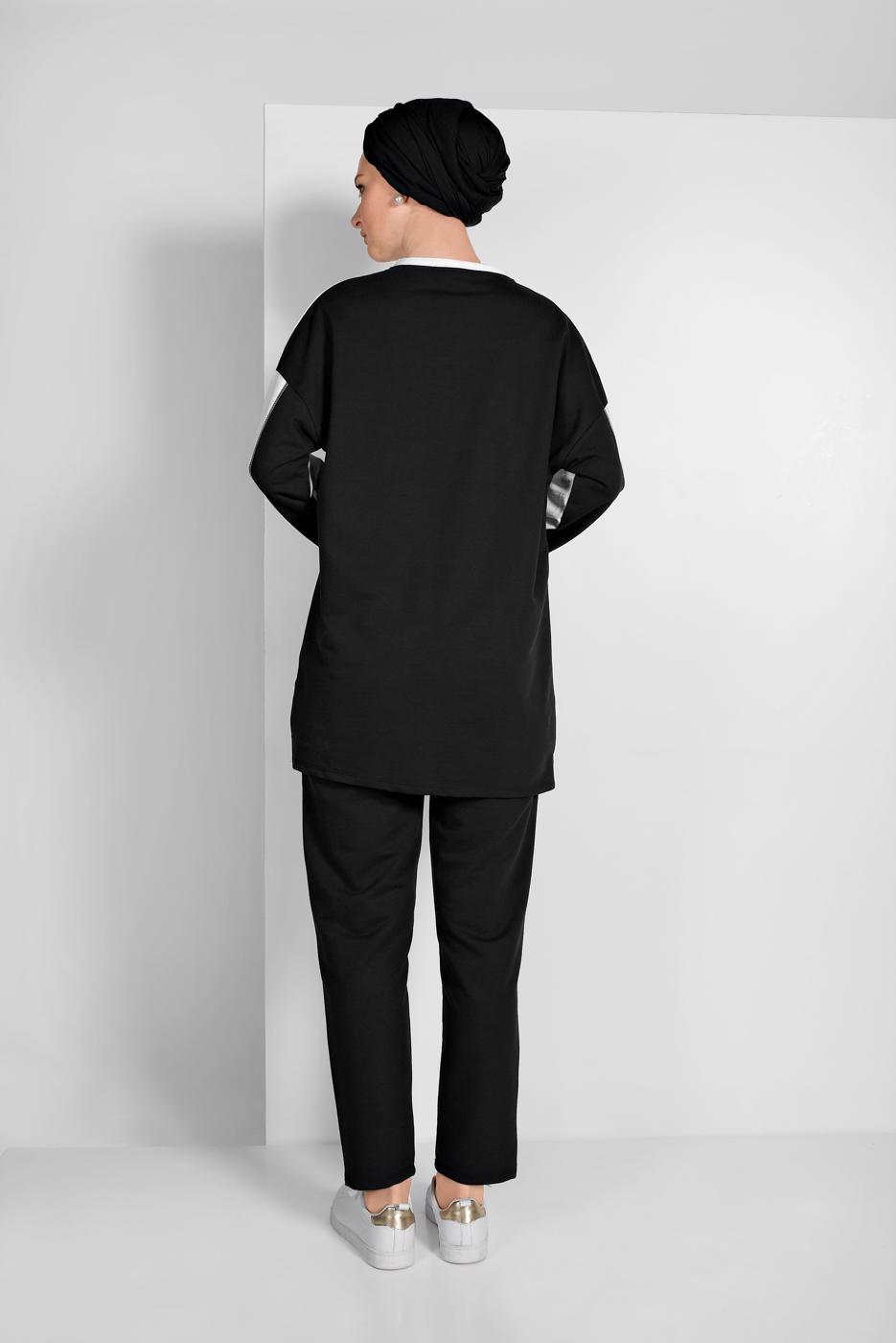 Tesettür giyim BEYAZ  İKİ RENKLİ EŞOFMAN TAKIM 238