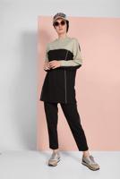 Tesettür giyim YEŞİL  İKİ RENKLİ EŞOFMAN TAKIM 238