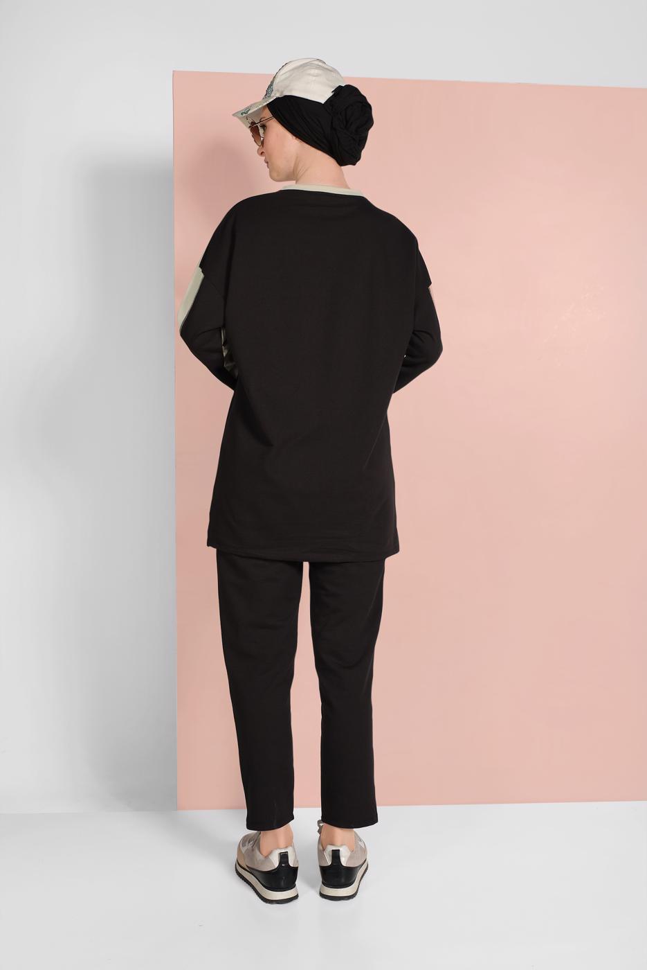 Tesettür giyim YEŞİL  İKİ RENKLİ EŞOFMAN TAKIM 238