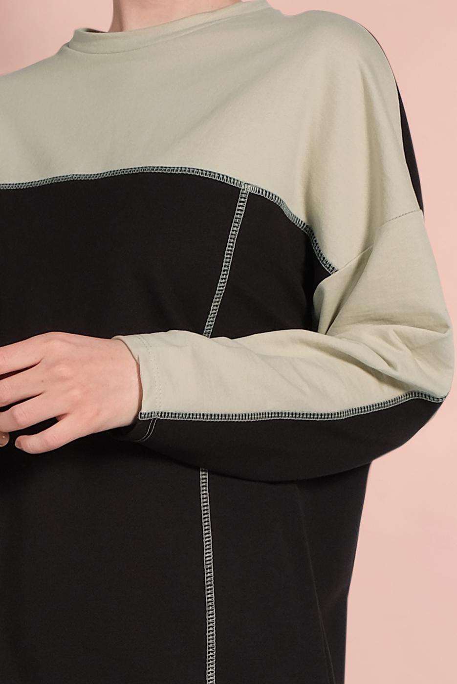 Tesettür giyim YEŞİL  İKİ RENKLİ EŞOFMAN TAKIM 238