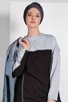 Tesettür giyim GRİ  İKİ RENKLİ EŞOFMAN TAKIM 238