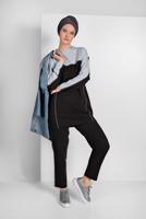 Tesettür giyim GRİ  İKİ RENKLİ EŞOFMAN TAKIM 238