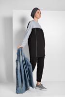 Tesettür giyim GRİ  İKİ RENKLİ EŞOFMAN TAKIM 238