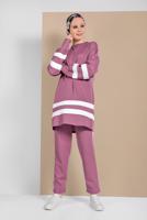 Tesettür giyim PEMBE ŞERİTLİ EŞOFMAN TAKIMI 1006 