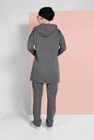 Tesettür giyim GRİ KAPÜŞONLU EŞOFMAN TAKIMI 1519