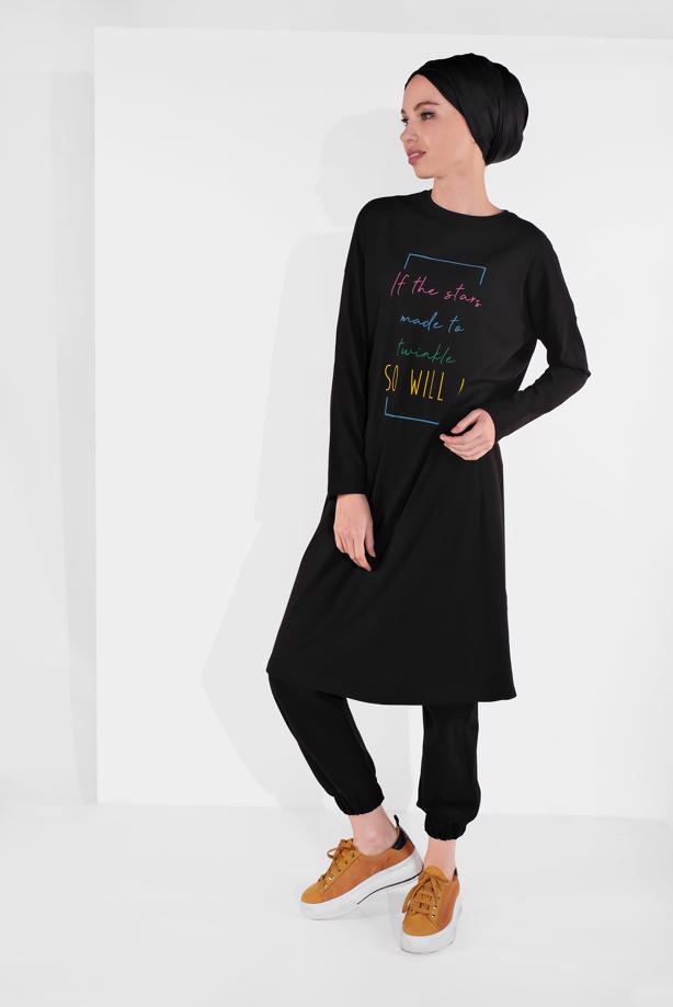 Tesettür giyim  PAMUKLU BAĞCIKLI EŞOFMAN ALTI 2504 - TRENDTESETTÜR