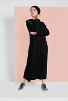 Hijab clothing BLACK SEQUINNED HOODED SPORT DRESS 6406 