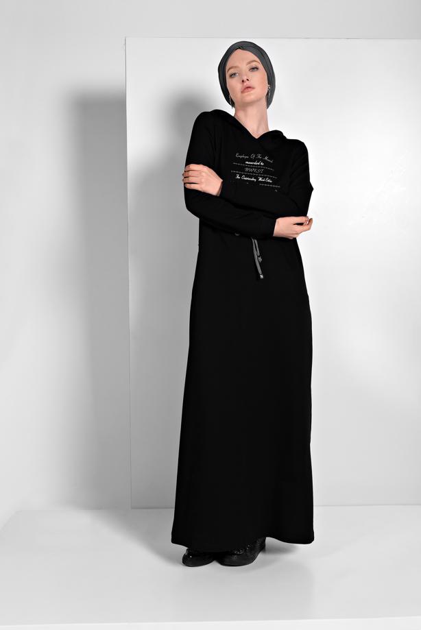 Hijab clothing  PRINTED HOODED SPORT DRESS 6819  - TRENDTESETTÜR