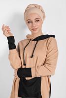 Tesettür giyim BEJ ÇİFT RENKLİ EŞOFMAN TAKIMI 7006